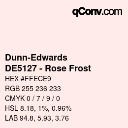 カラーコード: Dunn-Edwards - DE5127 - Rose Frost | qconv.com