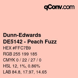 Code couleur: Dunn-Edwards - DE5142 - Peach Fuzz | qconv.com
