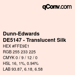Color code: Dunn-Edwards - DE5147 - Translucent Silk | qconv.com