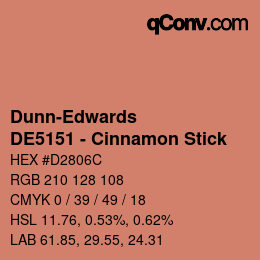 Color code: Dunn-Edwards - DE5151 - Cinnamon Stick | qconv.com
