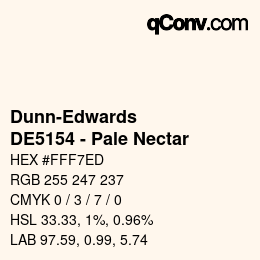 Color code: Dunn-Edwards - DE5154 - Pale Nectar | qconv.com
