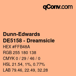 Color code: Dunn-Edwards - DE5158 - Dreamsicle | qconv.com