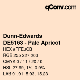 Color code: Dunn-Edwards - DE5163 - Pale Apricot | qconv.com