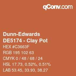 Color code: Dunn-Edwards - DE5174 - Clay Pot | qconv.com