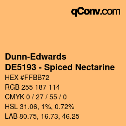 カラーコード: Dunn-Edwards - DE5193 - Spiced Nectarine | qconv.com