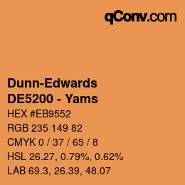 カラーコード: Dunn-Edwards - DE5200 - Yams | qconv.com