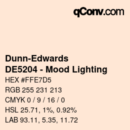 Code couleur: Dunn-Edwards - DE5204 - Mood Lighting | qconv.com