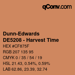 Color code: Dunn-Edwards - DE5208 - Harvest Time | qconv.com