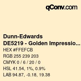 カラーコード: Dunn-Edwards - DE5219 - Golden Impression | qconv.com