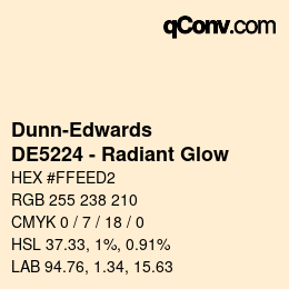 Color code: Dunn-Edwards - DE5224 - Radiant Glow | qconv.com
