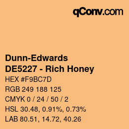 カラーコード: Dunn-Edwards - DE5227 - Rich Honey | qconv.com