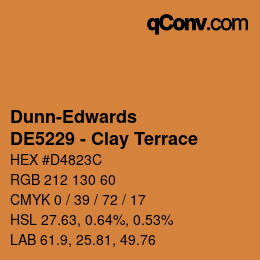 カラーコード: Dunn-Edwards - DE5229 - Clay Terrace | qconv.com