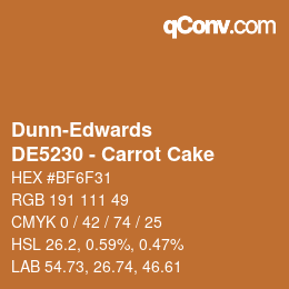 Farbcode: Dunn-Edwards - DE5230 - Carrot Cake | qconv.com