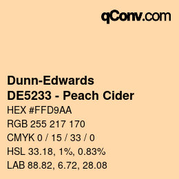 Code couleur: Dunn-Edwards - DE5233 - Peach Cider | qconv.com