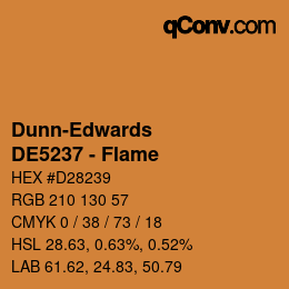 カラーコード: Dunn-Edwards - DE5237 - Flame | qconv.com