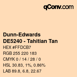 カラーコード: Dunn-Edwards - DE5240 - Tahitian Tan | qconv.com