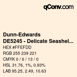 Farbcode: Dunn-Edwards - DE5245 - Delicate Seashell | qconv.com