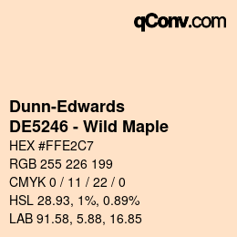 カラーコード: Dunn-Edwards - DE5246 - Wild Maple | qconv.com