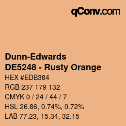 Color code: Dunn-Edwards - DE5248 - Rusty Orange | qconv.com
