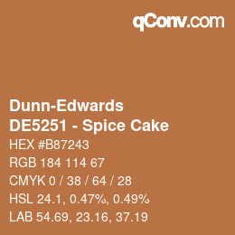 Color code: Dunn-Edwards - DE5251 - Spice Cake | qconv.com