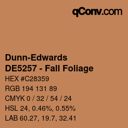 Farbcode: Dunn-Edwards - DE5257 - Fall Foliage | qconv.com