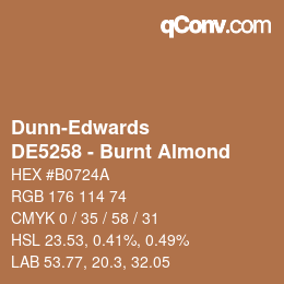 カラーコード: Dunn-Edwards - DE5258 - Burnt Almond | qconv.com