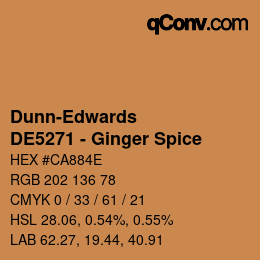 Color code: Dunn-Edwards - DE5271 - Ginger Spice | qconv.com