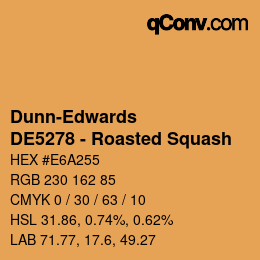 カラーコード: Dunn-Edwards - DE5278 - Roasted Squash | qconv.com
