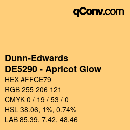 カラーコード: Dunn-Edwards - DE5290 - Apricot Glow | qconv.com