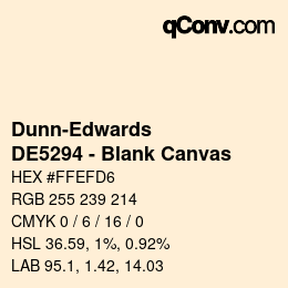 Color code: Dunn-Edwards - DE5294 - Blank Canvas | qconv.com