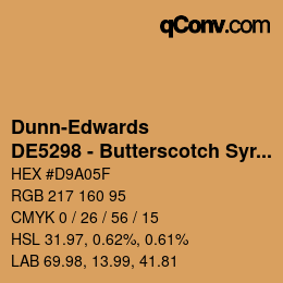 Color code: Dunn-Edwards - DE5298 - Butterscotch Syrup | qconv.com