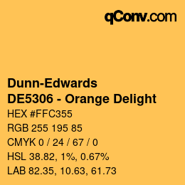 Farbcode: Dunn-Edwards - DE5306 - Orange Delight | qconv.com