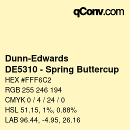 Code couleur: Dunn-Edwards - DE5310 - Spring Buttercup | qconv.com