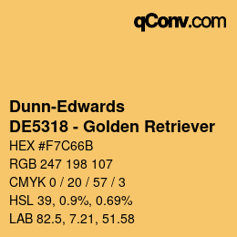 Color code: Dunn-Edwards - DE5318 - Golden Retriever | qconv.com