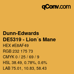 Farbcode: Dunn-Edwards - DE5319 - Lion´s Mane | qconv.com