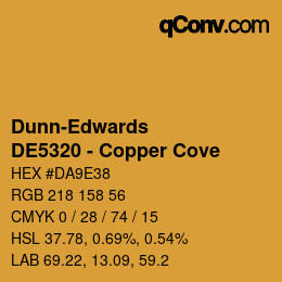 Color code: Dunn-Edwards - DE5320 - Copper Cove | qconv.com