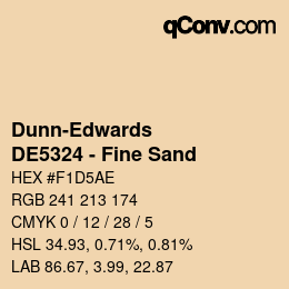 Color code: Dunn-Edwards - DE5324 - Fine Sand | qconv.com