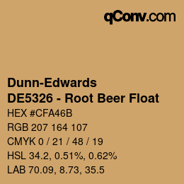 Code couleur: Dunn-Edwards - DE5326 - Root Beer Float | qconv.com