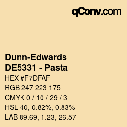Color code: Dunn-Edwards - DE5331 - Pasta | qconv.com