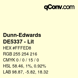 カラーコード: Dunn-Edwards - DE5337 - Lit | qconv.com