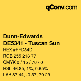 Color code: Dunn-Edwards - DE5341 - Tuscan Sun | qconv.com