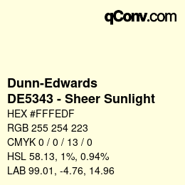 Code couleur: Dunn-Edwards - DE5343 - Sheer Sunlight | qconv.com
