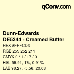 カラーコード: Dunn-Edwards - DE5344 - Creamed Butter | qconv.com