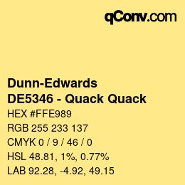 Code couleur: Dunn-Edwards - DE5346 - Quack Quack | qconv.com
