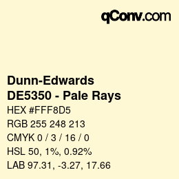 Color code: Dunn-Edwards - DE5350 - Pale Rays | qconv.com