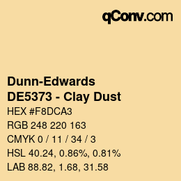 カラーコード: Dunn-Edwards - DE5373 - Clay Dust | qconv.com