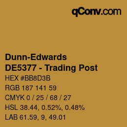 カラーコード: Dunn-Edwards - DE5377 - Trading Post | qconv.com