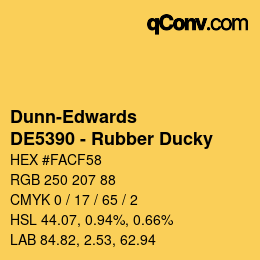 Code couleur: Dunn-Edwards - DE5390 - Rubber Ducky | qconv.com