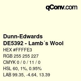 Color code: Dunn-Edwards - DE5392 - Lamb´s Wool | qconv.com