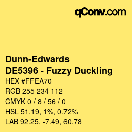 Código de color: Dunn-Edwards - DE5396 - Fuzzy Duckling | qconv.com